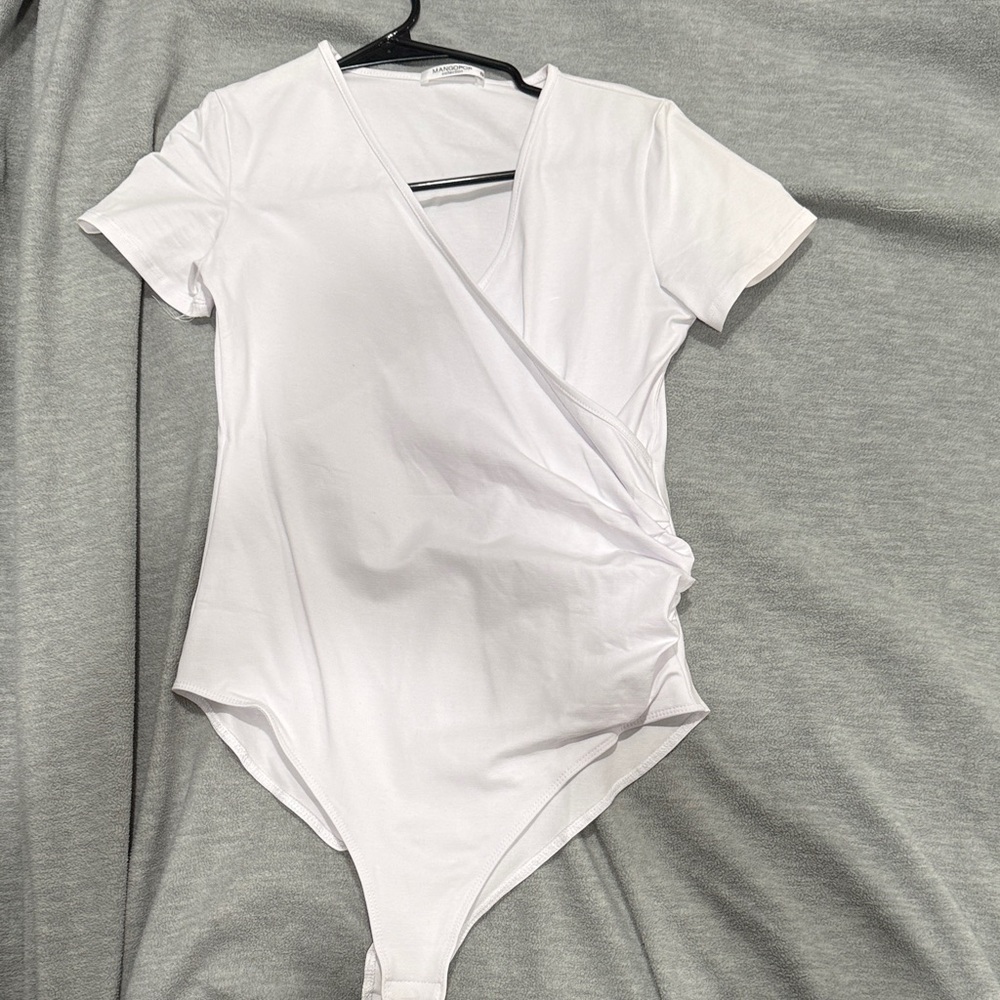 White V-Neck Bodysuit